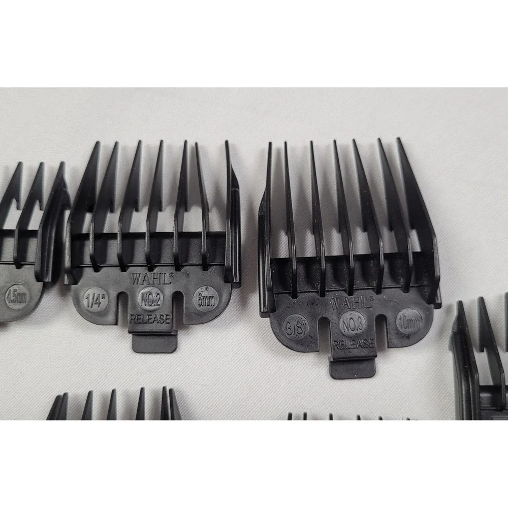 Wahl Replacement Hair Clipper Guards Lot of 9 #1, 1.5, 2, 3, 4, 5, 6, 8, R. Ear